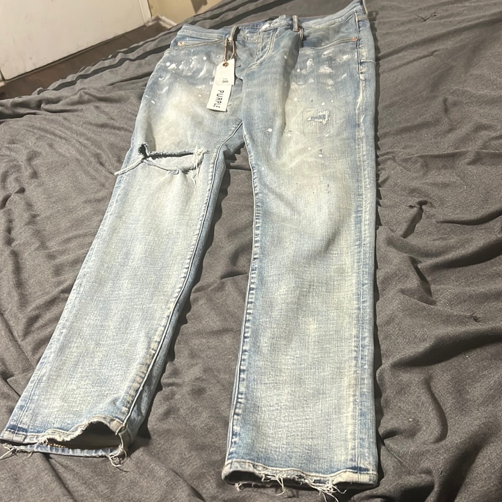 Purple-Brand Jeans (Paint Blow Out) Size 36